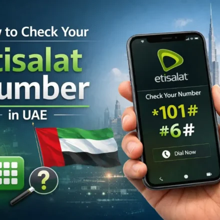 how to check Etisalat number in UAE