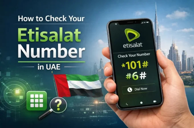 how to check Etisalat number in UAE